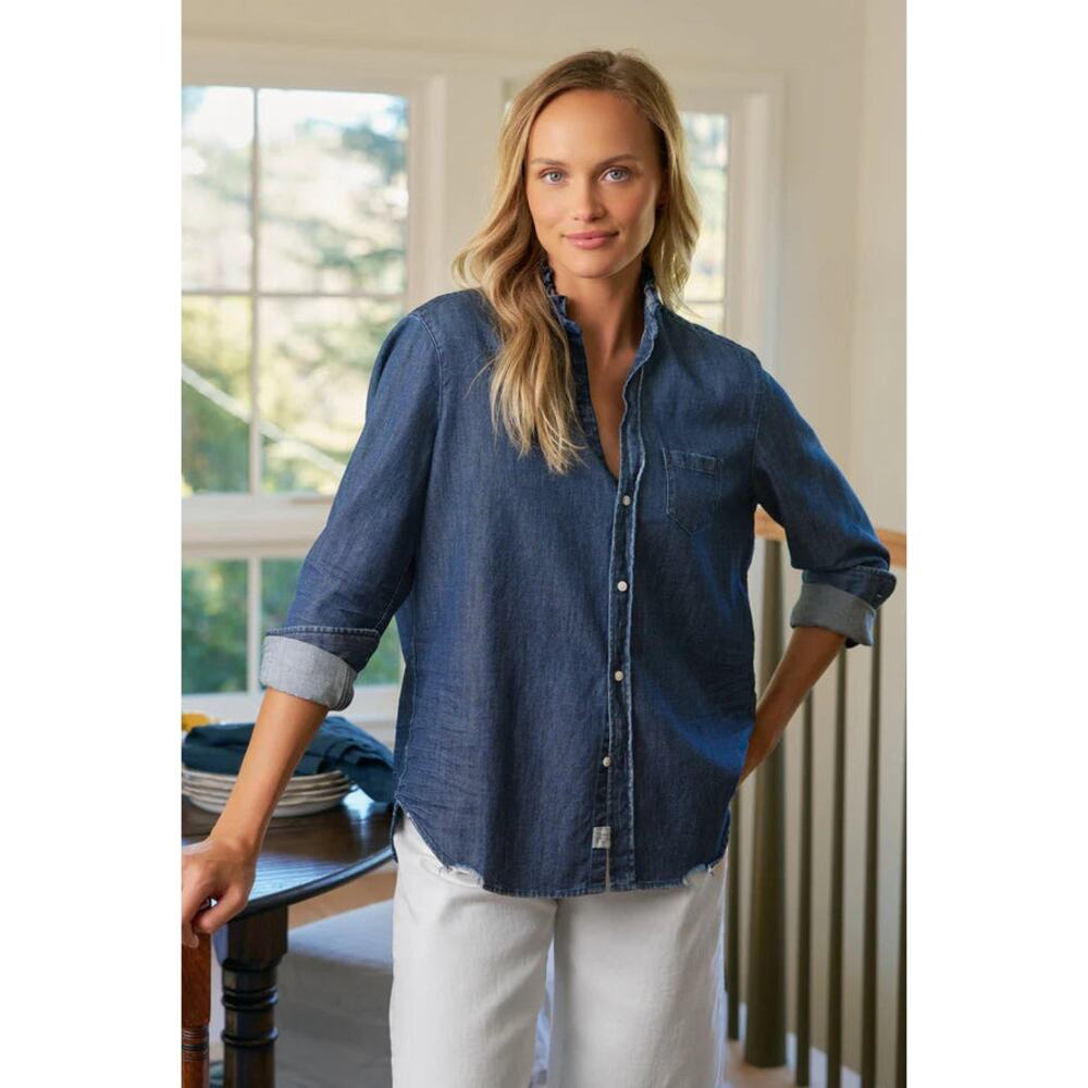 Frank & Eileen EILEEN Distressed Dark Wash, Famous Denim XXS